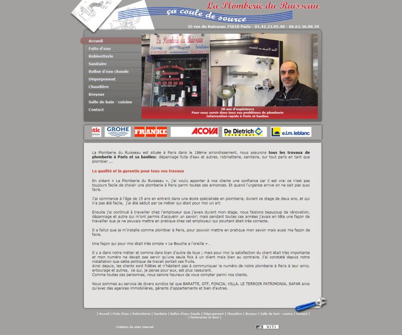 La plomberie du Ruisseau