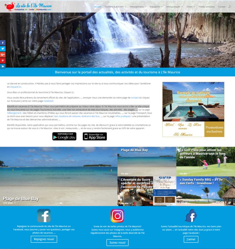 Le site de l&rsquo;Ile Maurice